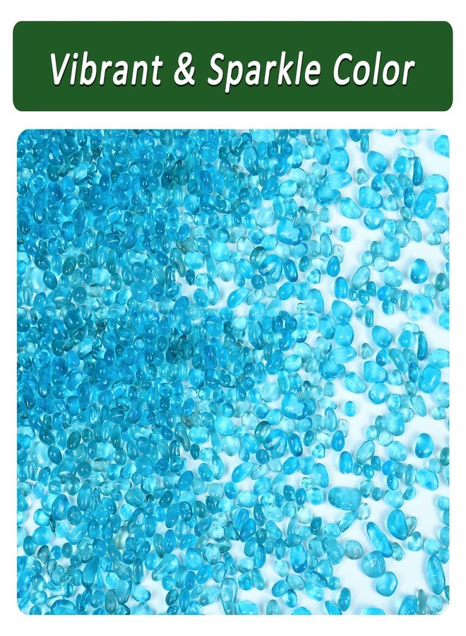 BXI 2.2 Lbs Small Aquarium Substrate Gravel Sand, Polished Smooth Fish Tank Gravel, Colorfast Uncoated Vibrant Blue Sea Glass, Decorative Stones for Vase Fillers, Fairy Garden, Potted Plants - Image 4